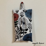フック付きコンパクトボックス用ティッシュケースカバー🍀北欧風大きな花柄