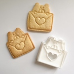 バレンタインラブレターくまクッキー型