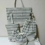 専用ページ　入園入学 通園通学 5点 セット(レッスンバッグ･シューズバッグ･ナップサック・お弁当袋・コップ袋)   北欧風 格子柄