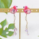 フラミンゴのドレス♪イヤリング/ピアス