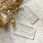 専用【最安値250円】席札アクリルキーホルダー（透明•ゴールド）