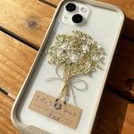 new⑅︎抹茶ミルク スマホ かすみ草 ミニブーケ カード iface ケース シール インナーシート ドライフラワー グリーン