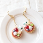 白猫パンケーキピアス*イヤリング