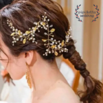 №５　小枝アクセサリー　クラウン　ウェディングアクセサリー　ウェディングヘアアクセサリー　ブライダルアクセサリー　ブライダル　ゴールド　ヘッドドレス