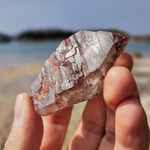 スモーキークォーツ/ スケルタル / カテドラルクォーツ/  ダブルターミネーテッド S00759 天然無研磨 クォーツ クラスター パワーストーン