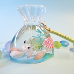 <根付け>〜金魚袋のホホベニモウミウシ〜.2