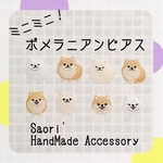 【ミニピアス】ポメラニアンピアス