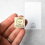 【ゴム印】手帳を楽しむ猫 ショコラ　meganehankoのねこはんこ