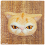 鼻ぺちゃねこの小さいブローチ