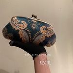 🌸送料無料🌸ダマスク◉パイル織物◉がま口財布　長財布