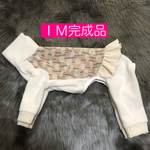 イタグレ服★ＩＭ完成品★フリースロンパース[お花Ｂ］