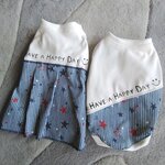犬服！デニムヒッコリー　スター
