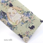 【たれみみうさぎ　刺繍メガネケース】