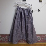 リネン　サルエルパンツ　Ｐタイプ　ネップダンガリーパープル系