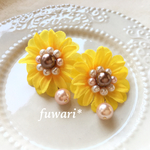 ひまわりのピアス／イヤリング