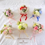 花言葉で選ぶ♡ころんと丸いミニ花束♡　　　　　アーティフィシャル　ミニ花束　ミニブーケ　父の日　母の日　卒業　入学　退職　送別　お祝い　記念日　ギフト　プチギフト　誕生日　送別会　プレゼント