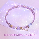  💫［再販3］ラベンダーアメジスト💫　お好きな星座の　シングル　ブレスレッド　#minne_new   　#星座　#スワロフスキー