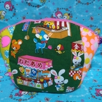 110　昭和レトロ看板がかわいい♥ラミネートファスナーポーチ
