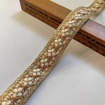 1.5mカット済/約3cm幅/刺繍リボン/アイボリー/細リボン