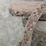 [実物のお色味と違う場合があります] インド刺繍リボン　花　インド刺繍　スパンコール　刺繍リボン　リボン　りぼん　※10月8日よりゆうパケットにて発送