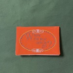 レトロな刺繍の名刺入れ　Orange ver.