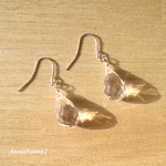 水晶の大粒しずく💧ピアス（イヤリング）♪