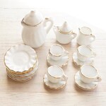 1500→1000円 ミニチュア食器 陶器 1セット ② フード サンプル カフェ カップ お皿 ドール 白 ホワイト フード