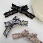 tweed  ribbon clip