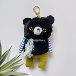 【3005番】ふわもこ黒クマkunチャームストラップ