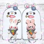 うさぎちゃんのあみぐるみキーホルダー☆送料無料