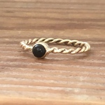 真鍮リング「onyx」rope