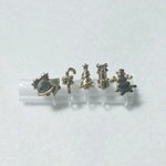 586Ac クリスマスモチーフ 樹脂イヤリング/ノンホール ５個セット