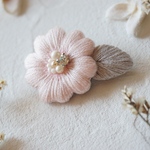 さくらの刺繍ブローチ