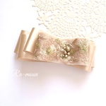 ＊インド刺繍＊華やかリボンバレッタ
