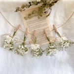 White Flower＊ナチュラルドライフラワーガーランド＊ミニブーケ＊ミニスワッグ