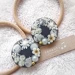ハナノワ＊ヘアゴム／matte black 30mm