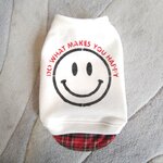 犬服！Msize　裏起毛　ニコちゃん重ね着