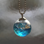 送料無料！ガラスドームペンダント♪sea Blue/浅い海