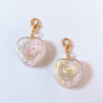 Sleeping bear mini shaker charm(pink×yellow)