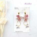 早咲き…冬の桜/ピアス/アレルギー対応/サージカルステンレス/フック交換可能/イヤリング