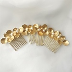 Brass flower comb   M.S2個セット　真鍮フラワーヘアコーム〜　ブライダル　ウェディング　ヘッドアクセサリー　ヘアコーム　ヘアピアス　ヘッドドレス