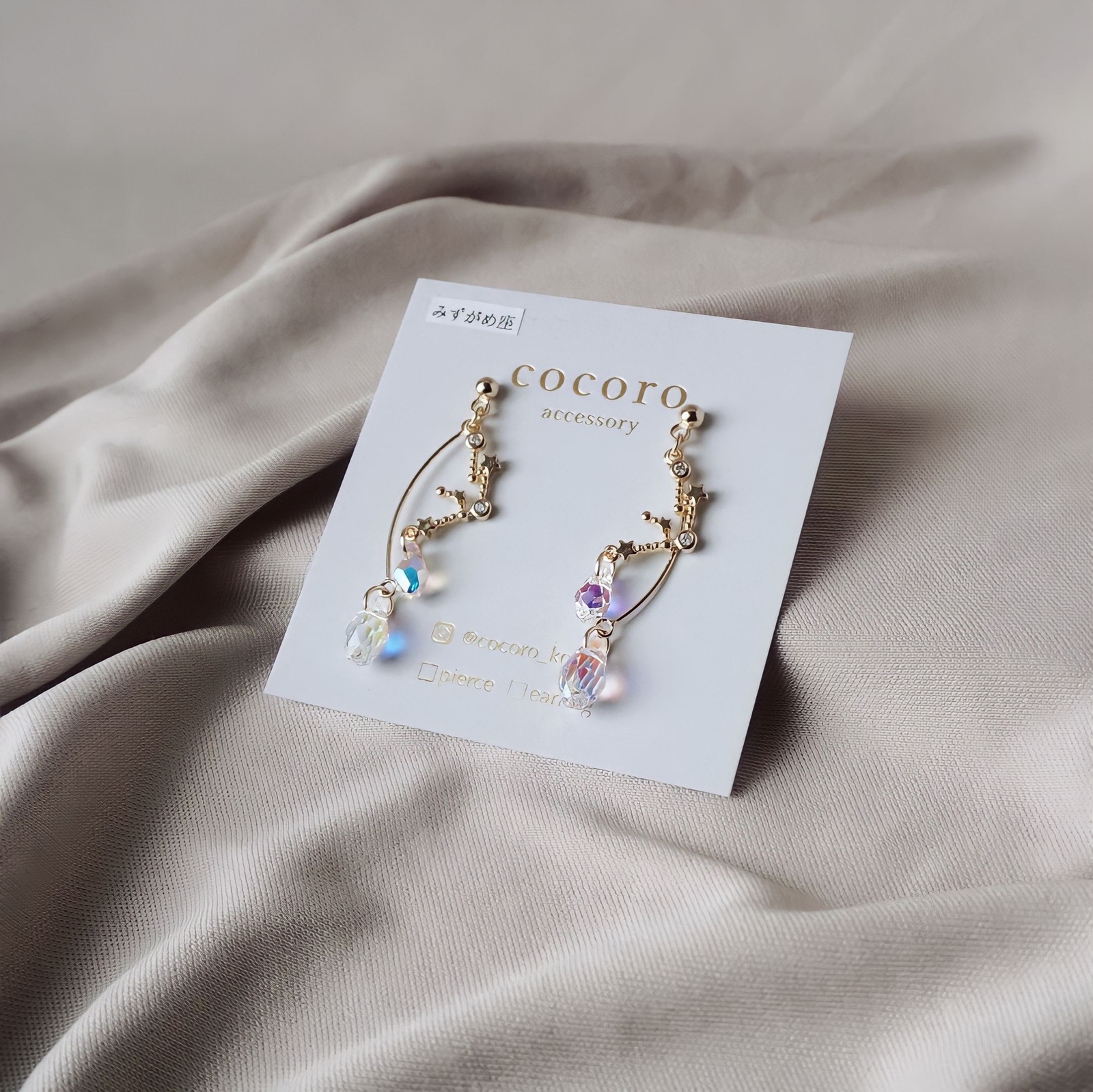みずがめ座⭐︎ピアス/イヤリング - ⋆*cocoro ⋆* | minne byGMO