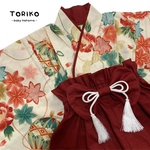 【受注制作商品・サイズ4展開】 60-70cm 70-80cm 80-90cm 90-100cm ベビー袴 お宮参り 百日祝 お食い初め 初節句 ひな祭り こどもの日 衣装 ベビーギフト 出産祝い