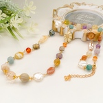 天然石の春ネックレス