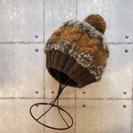 ニットキャップ🧶シナモンブラウンもふもふ