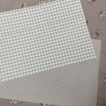20枚♡︎ブラウンチェック×ドット🧸デザインペーパー