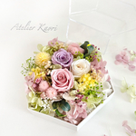 幸せを呼ぶ♡六角形BOX (ホワイト)                                 フラワーアレンジメント  結婚祝い  退職祝い  新築祝い  母の日  誕生日  送別会