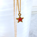 ★再・再販★【送料込】星に願いを★mini star 小さな星ひとつネックレス(赤)