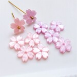 2色20個・11mm・桜・ピンク・ライラック・フラワーパーツ・23011031