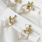 【2色】miniとろけるチョコレートのサークルイヤリング/ピアス〜上品 きれいめ プレゼント ギフト フェイクスイーツ